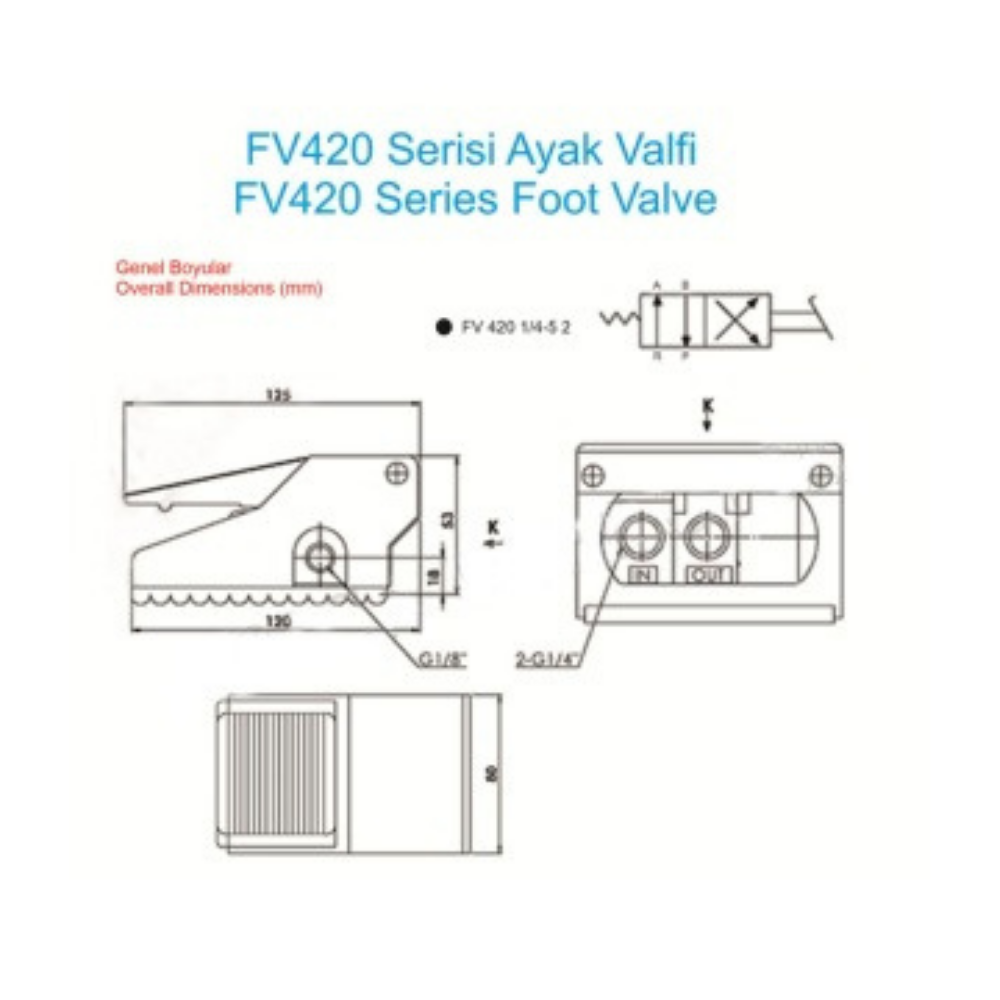 Expflex 1/4 5-2 Pedal Valf